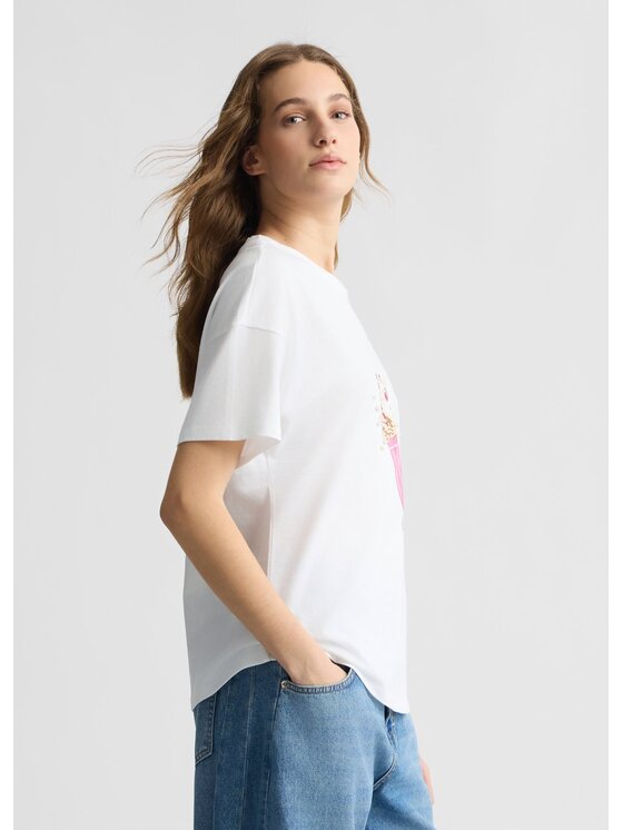 Liu Jo Liu Jo T-Shirt WA5342JS923M9503 Biały Regular Fit