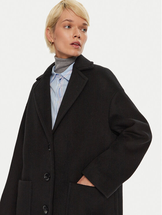 MAX&Co. MAX&Co. Vuneni kaput 2426016033200 Crna Regular Fit