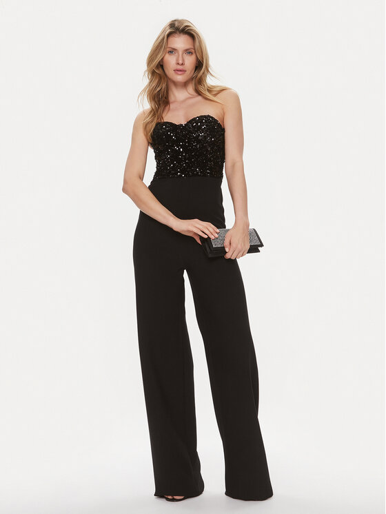 Kontatto Kontatto Salopetă BO344 Negru Wide Leg