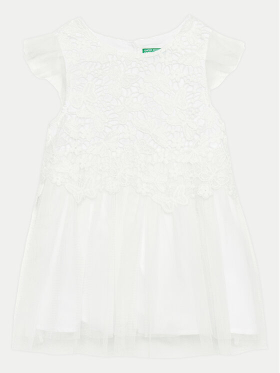United Colors Of Benetton Každodenné šaty 40WMGV01R Biela Regular Fit
