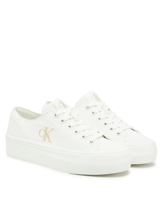 Calvin Klein Jeans Calvin Klein Jeans Tenisówki Vulc Flatform Low Cv Mg YW0YW01763 Biały