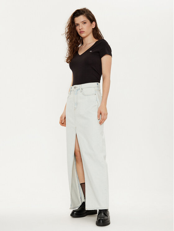 Tommy Jeans Tommy Jeans Majica DW0DW20458 Črna Slim Fit