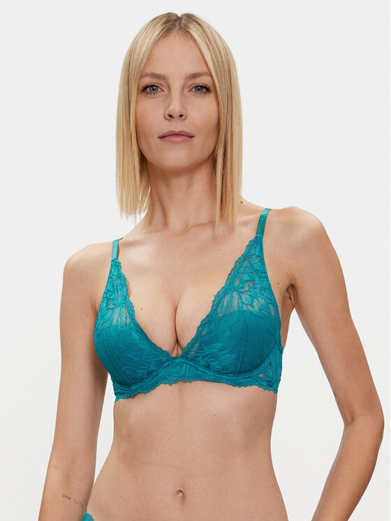 Melltartó alsó huzallal Calvin Klein Underwear, Méret: 32B, Zöld, 000QF6396E