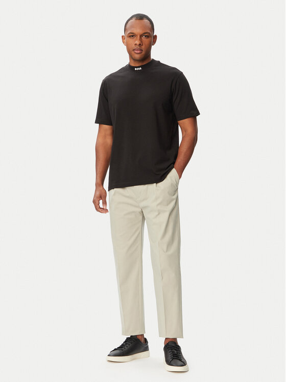 BOSS BOSS T-krekls Tee Collar 50562120 Melns Relaxed Fit