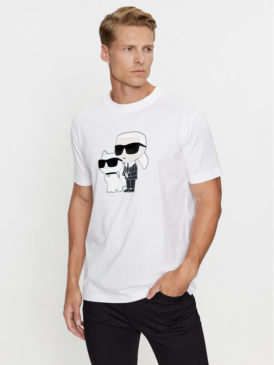 KARL LAGERFELD KARL LAGERFELD T-Shirt 755061 534241 Bílá Regular Fit