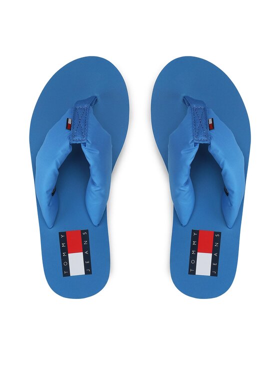 Flip flop Tommy Jeans Webbing Mid Beach Sndl Nw Strip EN0EN02114 Albastru