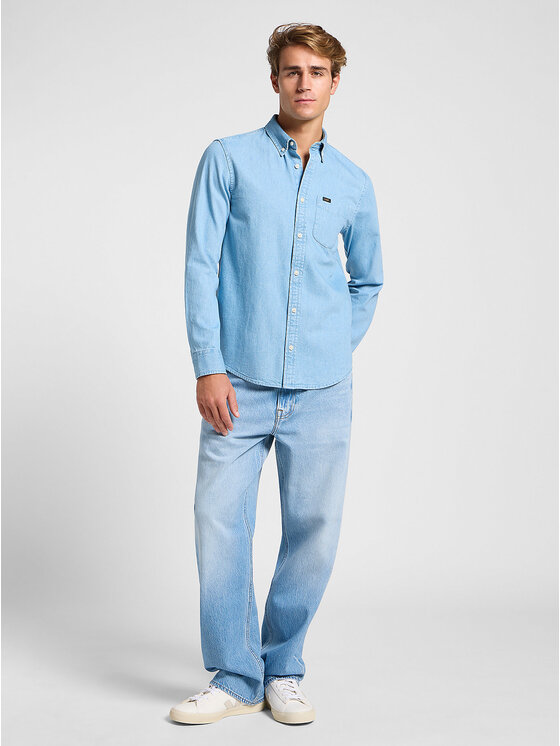 Lee Lee camicia di jeans 112363893 Blu Regular Fit