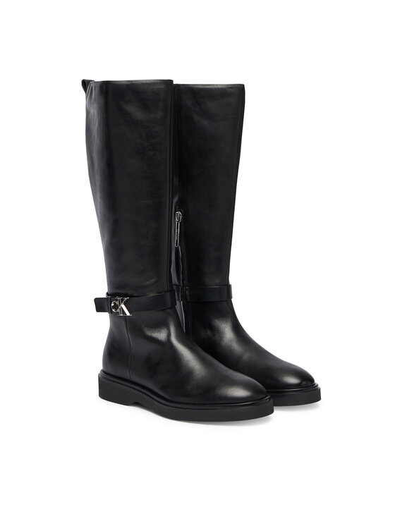 Calvin Klein Calvin Klein Cizme Knee Boot W/ Metal Logo HW0HW02665 Negru