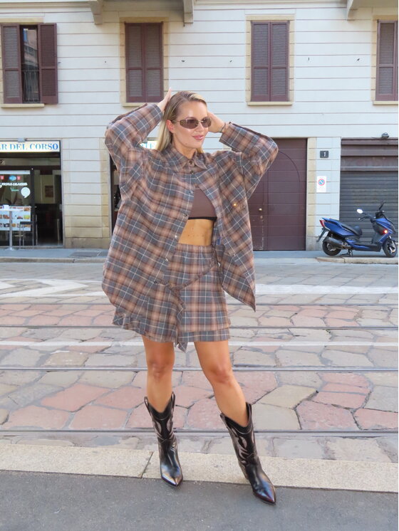 Magda Matyja Magda Matyja Koszula ALABAMA SHIRT Brązowy Overshirt Fit