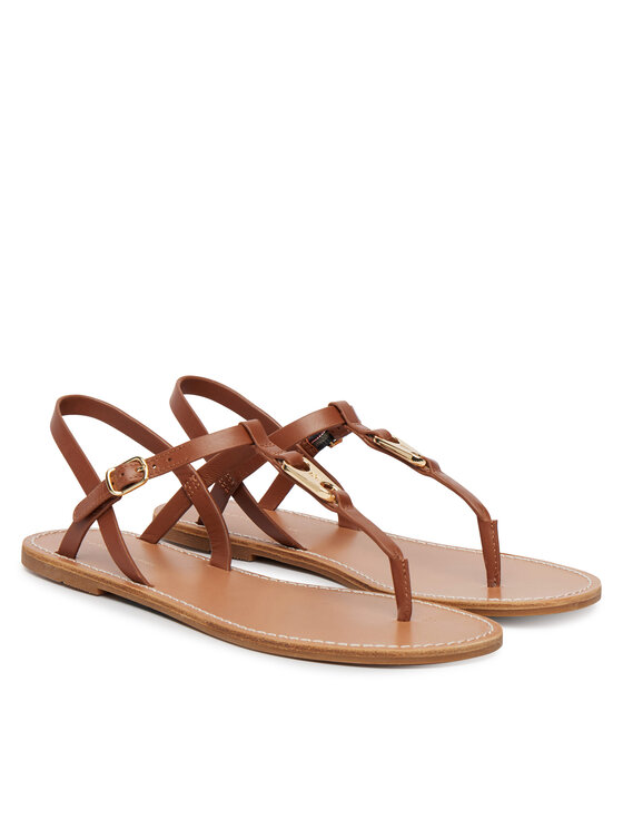 Tommy Hilfiger Tommy Hilfiger Сандали Leather Thong Sandal FW0FW09127 Кафяв