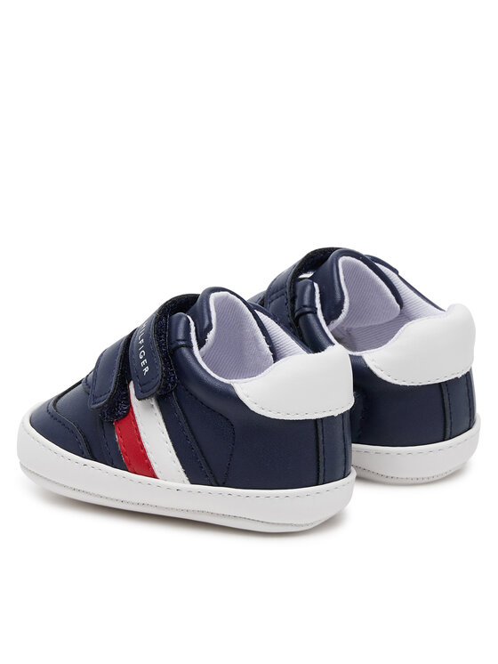 Tommy Hilfiger Tommy Hilfiger Tenisice Stripe Low Cut Velcro T0B9-33831-1433 Tamnoplava