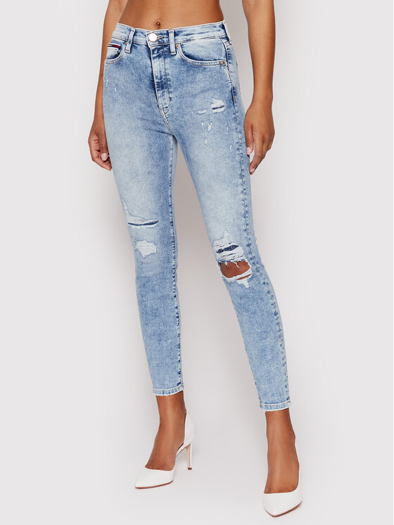 Tommy Jeans Tommy Jeans Džínsy Sylvia DW0DW12388 Modrá Skinny Ankle Fit