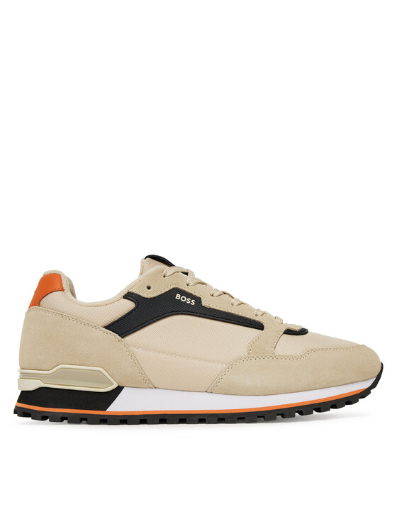 BOSS Męskie Sneakersy, rozmiar 42, Beżowe, Parkour 50523221