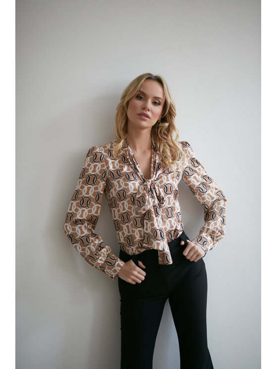 Boskata Boskata Koszula Libra Tiramisu Brązowy Slim Fit