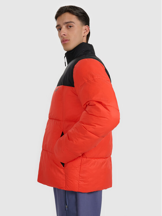 4F 4F Kurtka puchowa APRES SKI Czerwony Regular Fit