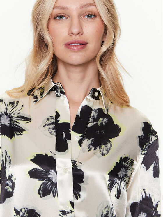 Camicia K20K205667 Écru Regular Fit