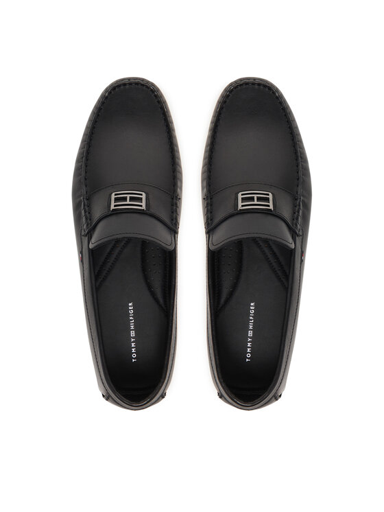 Tommy Hilfiger Tommy Hilfiger Mokasíny Hardware Hilfiger Driver Shoe FM0FM05838 Černá