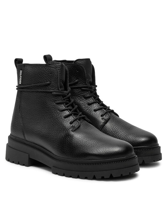 Tommy Hilfiger Tommy Hilfiger Μπότες Th Chunky Tl Lace Up Boot FM0FM05270 Μαύρο