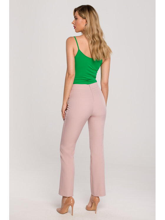 Makover Makover Pantaloni da donna K142 Rosa Regular Fit