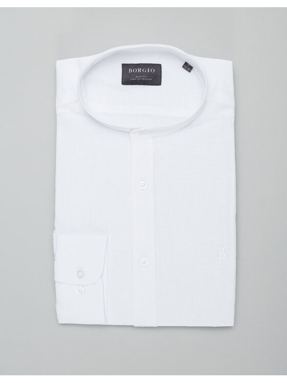 Borgio Borgio Koszula lentini Biały Slim Fit