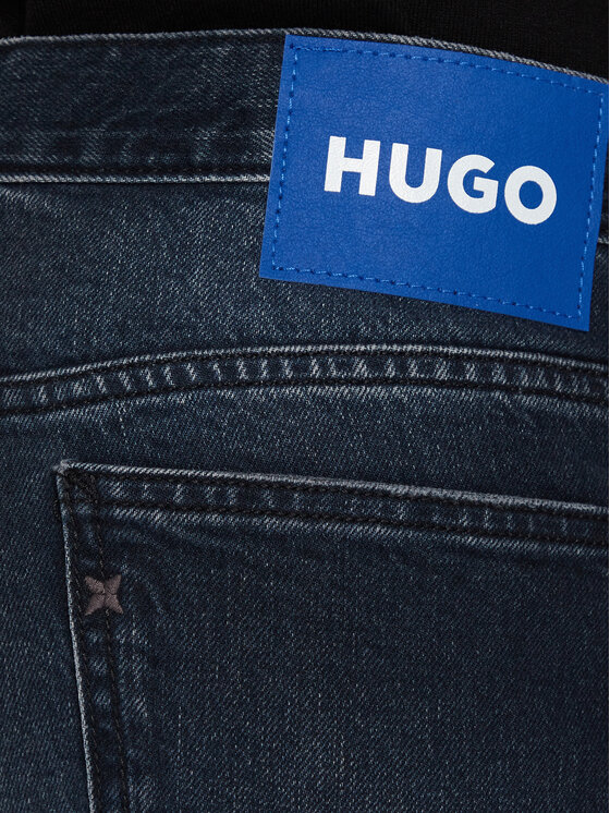 HUGO HUGO Jeans hlače Ash 50541568 Mornarsko modra Slim Fit