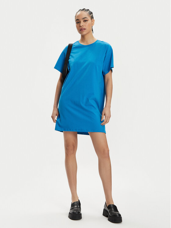 Pieces Pieces Vsakodnevna obleka Ria 17149328 Modra Loose Fit
