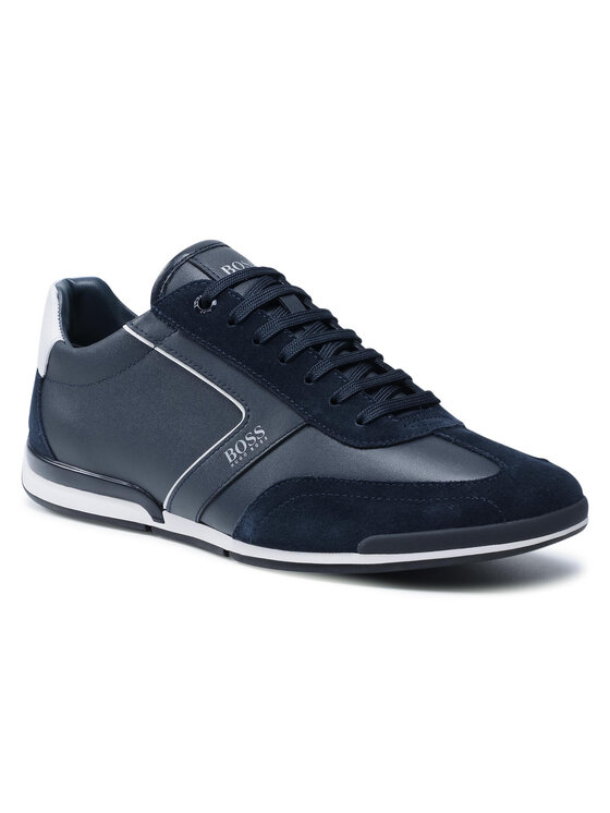 HUGO BOSS SATURN Lowp Meth Homme Sportif Chaussures Noir Low Top Sneakers  50412582 - EUR 132,03 | PicClick FR