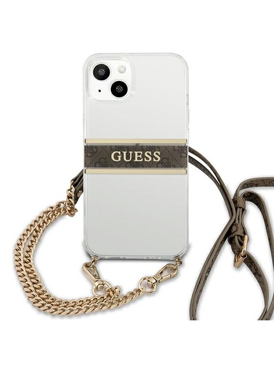Guess Guess Etui na telefon 4G Chain Strap Złoty