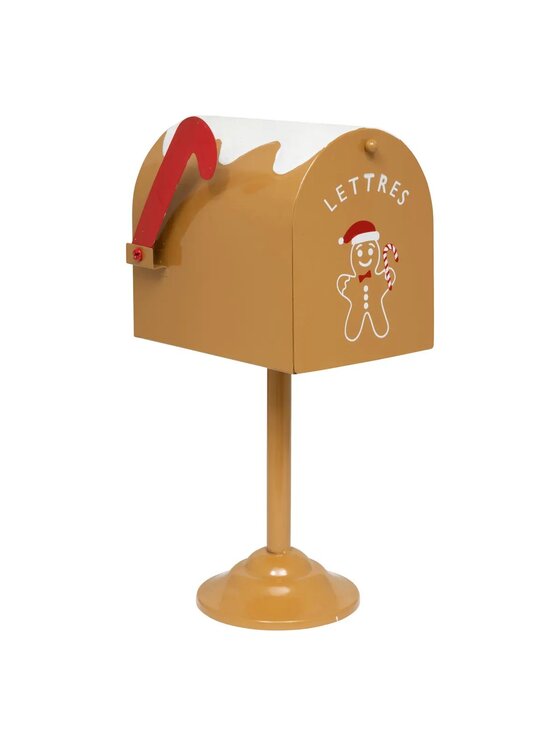 MIAhome MIAhome Skrzynka na listy świąteczna Gingerbread 32x16,5x12,5 cm Brązowy