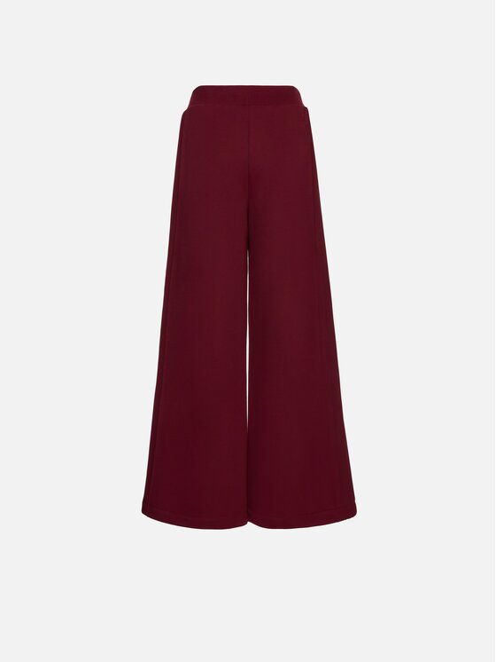 La Mania La Mania Spodnie dresowe TUCK Bordowy Basic Fit