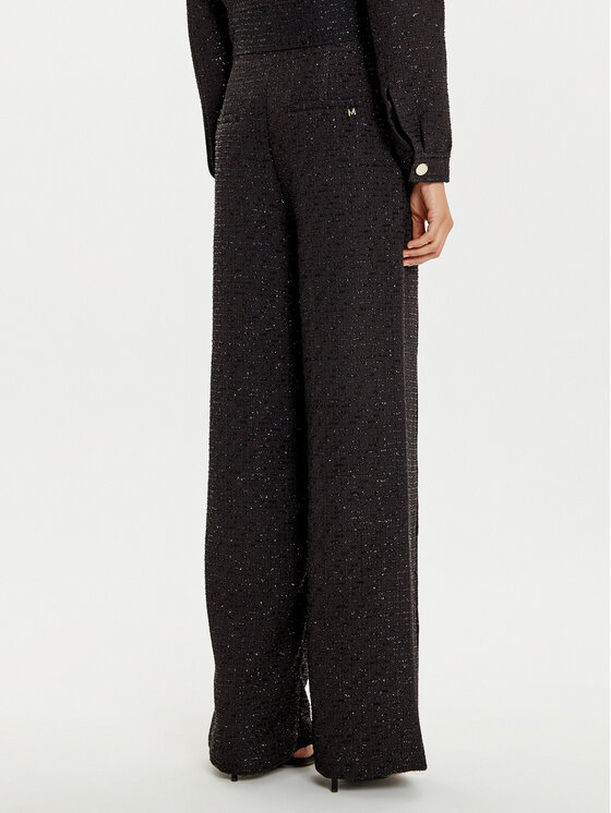 LOLA CASADEMUNT LOLA CASADEMUNT Штани з тканини MF2414024 Чорний Wide Leg