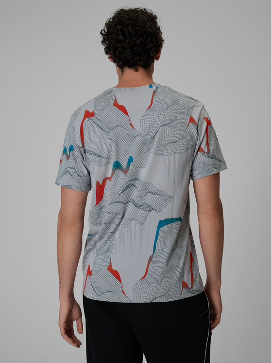 4F 4F T-Shirt NIGHT RUN Szary jasny Regular Fit