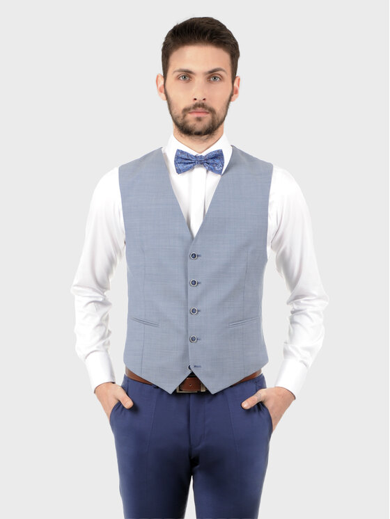 Evenemen Evenemen Kamizelka BREGAMO BLUE Niebieski Slim Fit