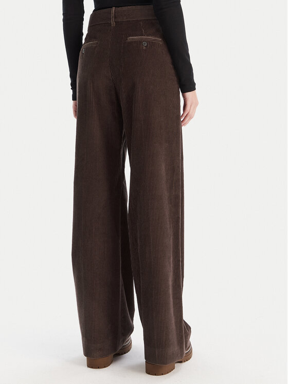 Weekend Max Mara Weekend Max Mara Riidest püksid Tania 2525136092 Pruun Wide Leg