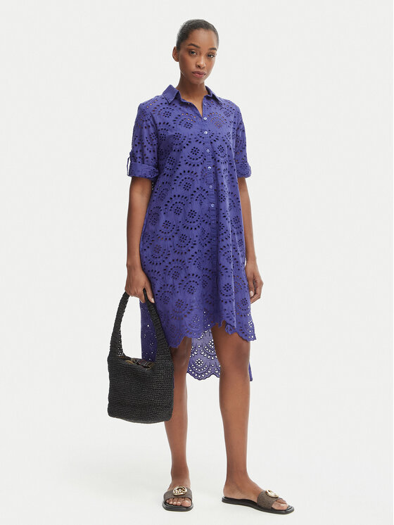 Iconique Iconique Sukienka letnia Ella IC26-082 Fioletowy Relaxed Fit