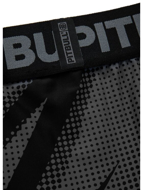 PITBULL PITBULL Szorty sportowe Spodenki kompresyjne Dot Camo II M Szary Slim Fit