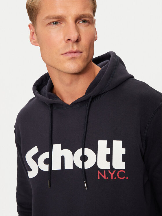 Schott NYC Schott NYC Bluza SWHOOD Granatowy Regular Fit