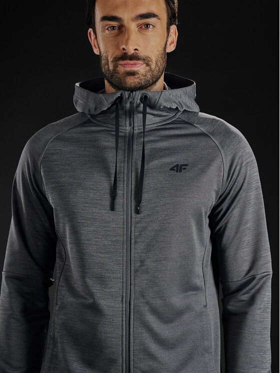 4F 4F Bluza techniczna GOLDEN WARRIOR Szary Regular Fit