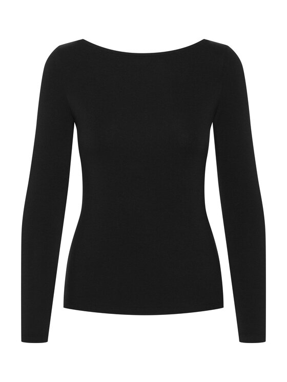 Esotiq Esotiq Bluzka 42199 Czarny Regular Fit