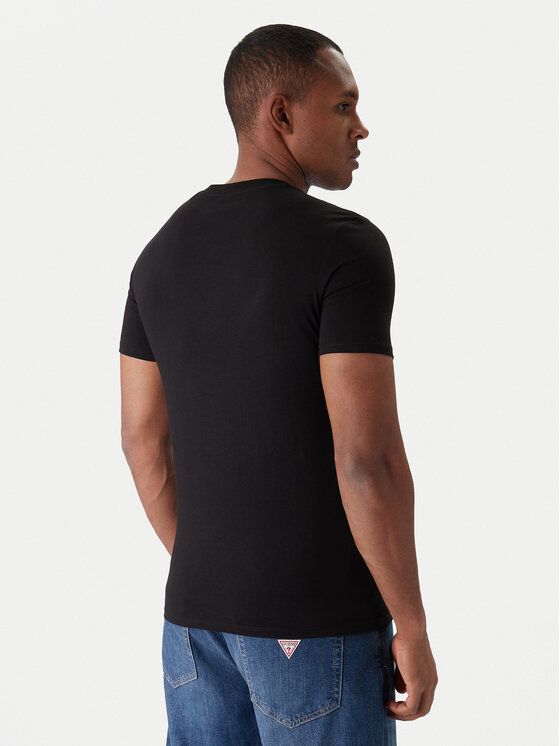 Guess Guess Marškinėliai M2YI71 I3Z14 Juoda Slim Fit