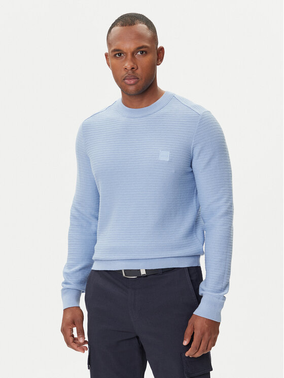 BOSS Sweter Anion_S 50527584 Granatowy Regular Fit