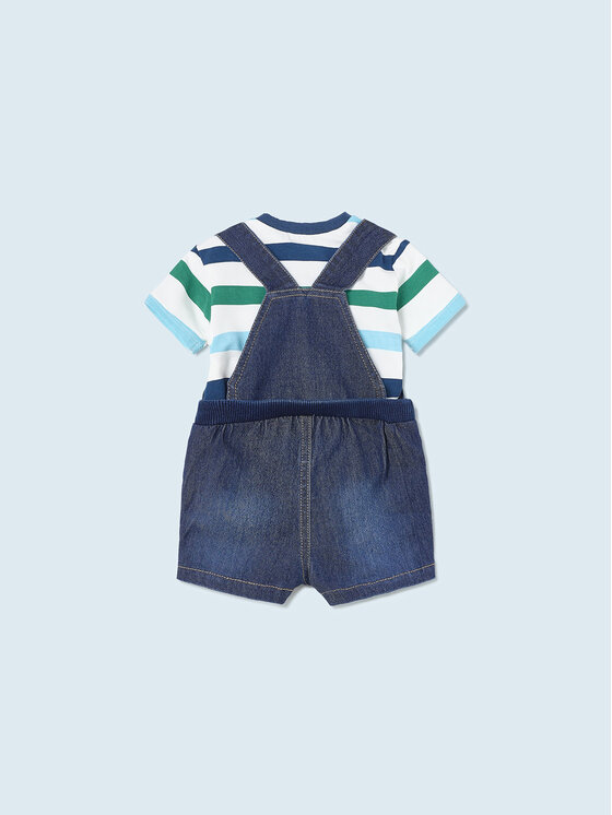 Mayoral Mayoral Set tricou și salopetă 1628 Bleumarin