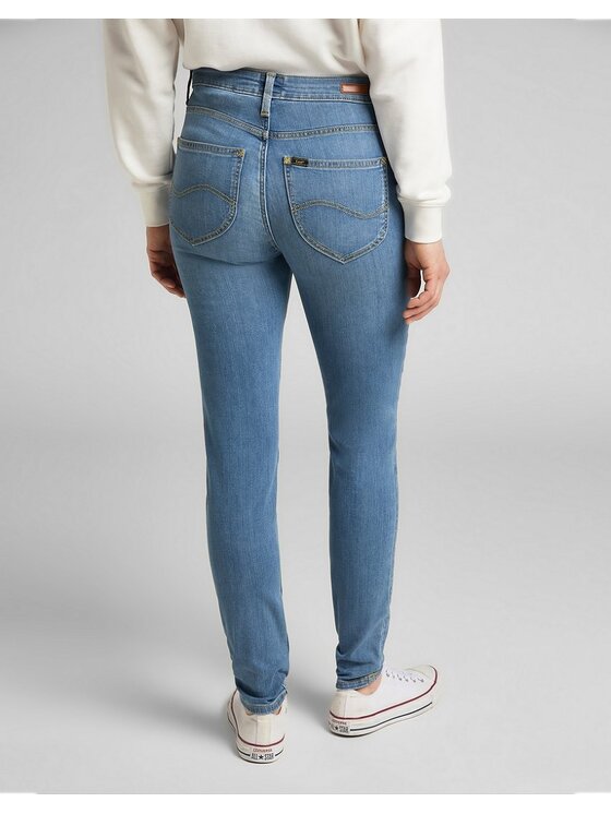 Lee Lee Jeansy SCARLETT HIGH Niebieski Skinny Fit