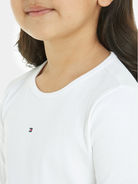 Tommy Hilfiger Tommy Hilfiger Bluzka Essential KG0KG07595 Biały Regular Fit