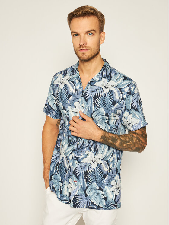 Tommy Hilfiger Hemd Hawaiian Print MW0MW13936 Blau Regular Fit Modivo