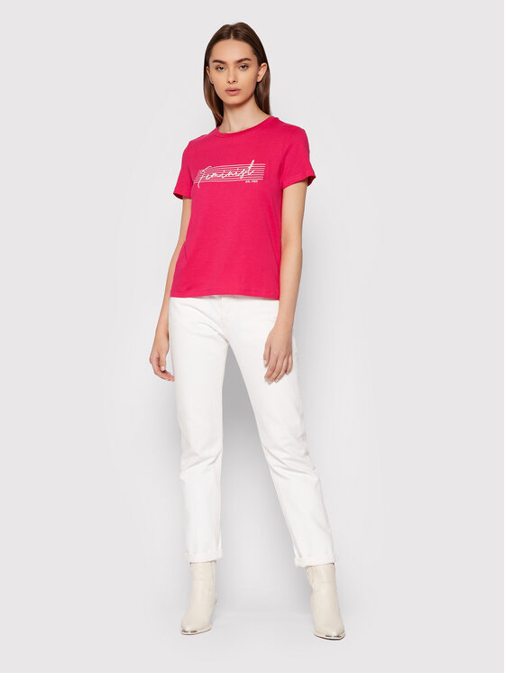 Vero Moda Vero Moda T-Shirt Feminist 10262918 Różowy Regular Fit