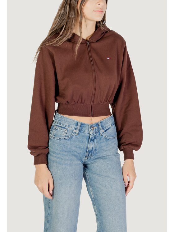Tommy Jeans Tommy Jeans Μπλούζα TJW RLX CRP S-FLAG Z Καφέ Casual Fit