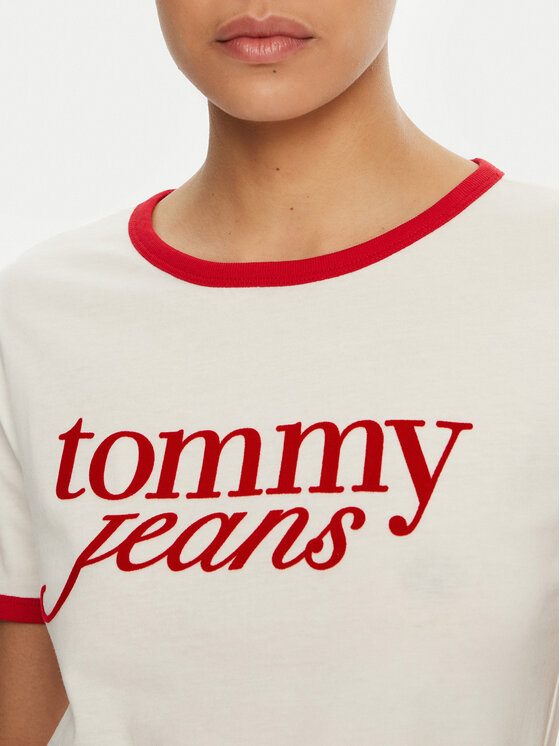 Tommy Jeans Tommy Jeans T-Shirt DW0DW19449 Biały Relaxed Fit