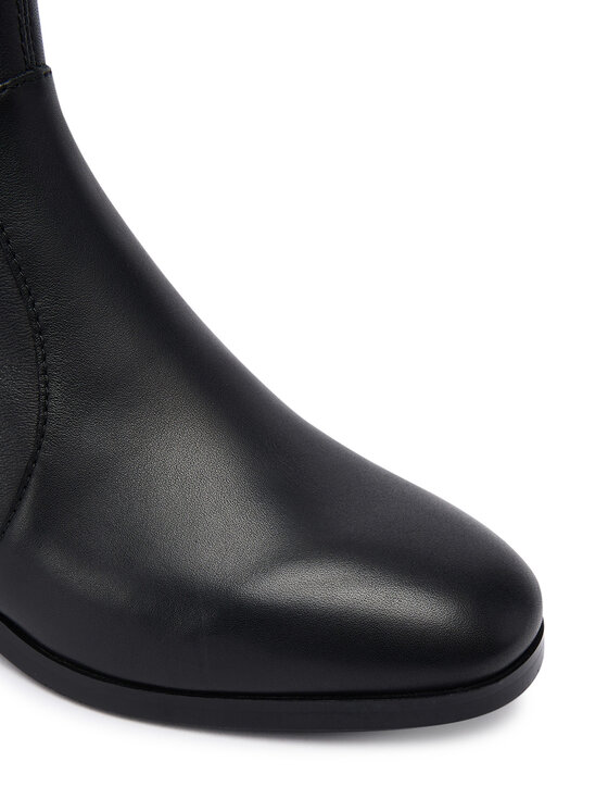 Tommy Hilfiger Tommy Hilfiger Polokozačky Th Stretch Leather Bootie FW0FW08860 Černá