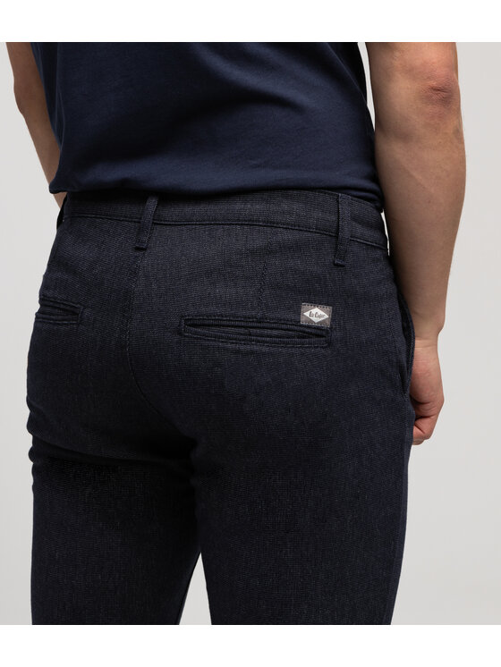 Lee Cooper Lee Cooper Chinosy LUKAS Granatowy Straight Fit